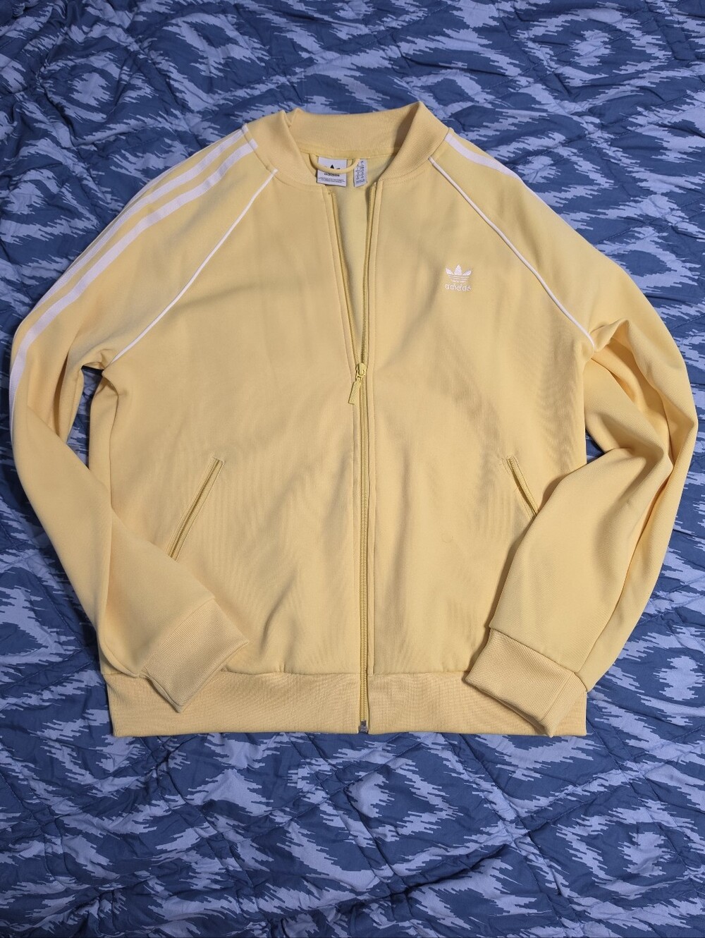 Adidas Women's Yellow Track Jacket Women's Large.